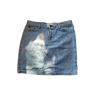 Tommy Hilfiger Denim Midi Skirt Y2K 2000s 90s Vintage Jean Light Wash